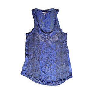 Rock & Republic XS Sheer Tank Top Blue & Black